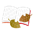 leaves on the book